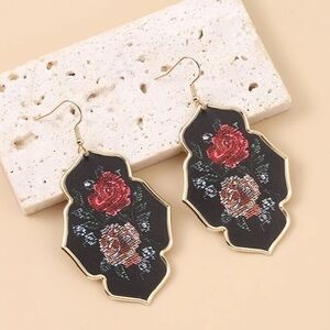 Rose Tapestry Statement Earrings